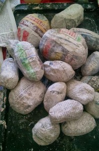 papermache stones