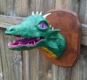 Green Dragon Trophy Wall Mount Right 1