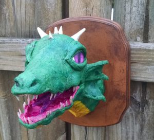 Green Dragon Trophy Wall Mount Right 2